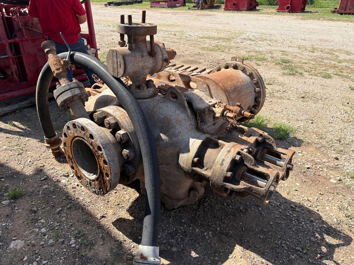 Used Shaffer 11” double hydraulic bop w/ 11” annular bop & 3” gate valve