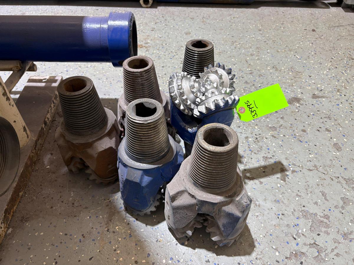 Used (6x$) 6-1/8” to 6-3/4”od tricone drill bits
