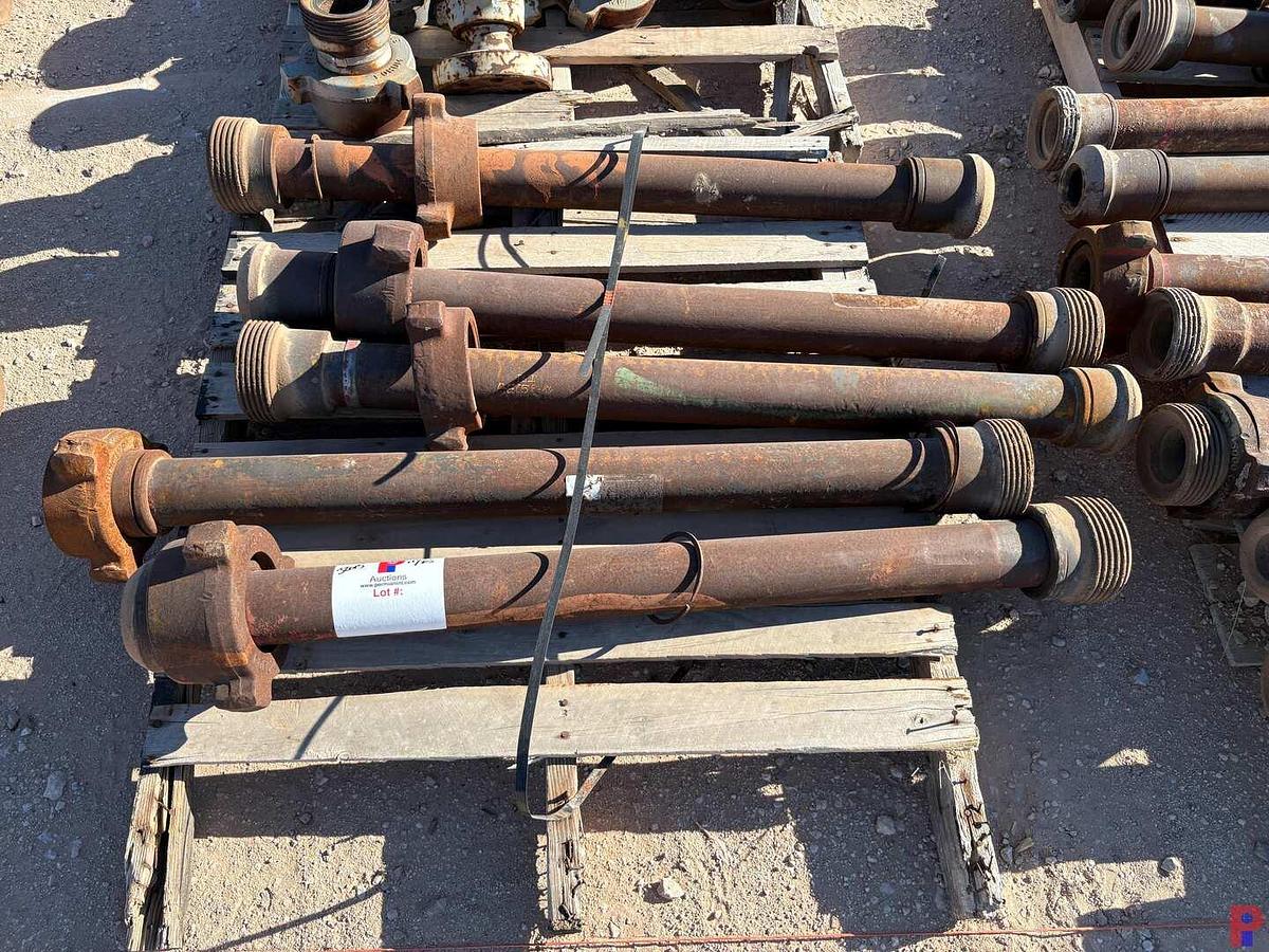 Used (15) ASSORTED 3” DC15 FLOW IRON, 3’ & 4’ LONG
