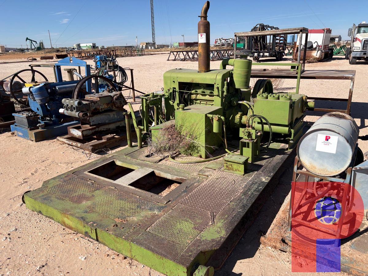 Used GARDNER DENVER PW-172 TRIPLEX PUMP, SKIDDED