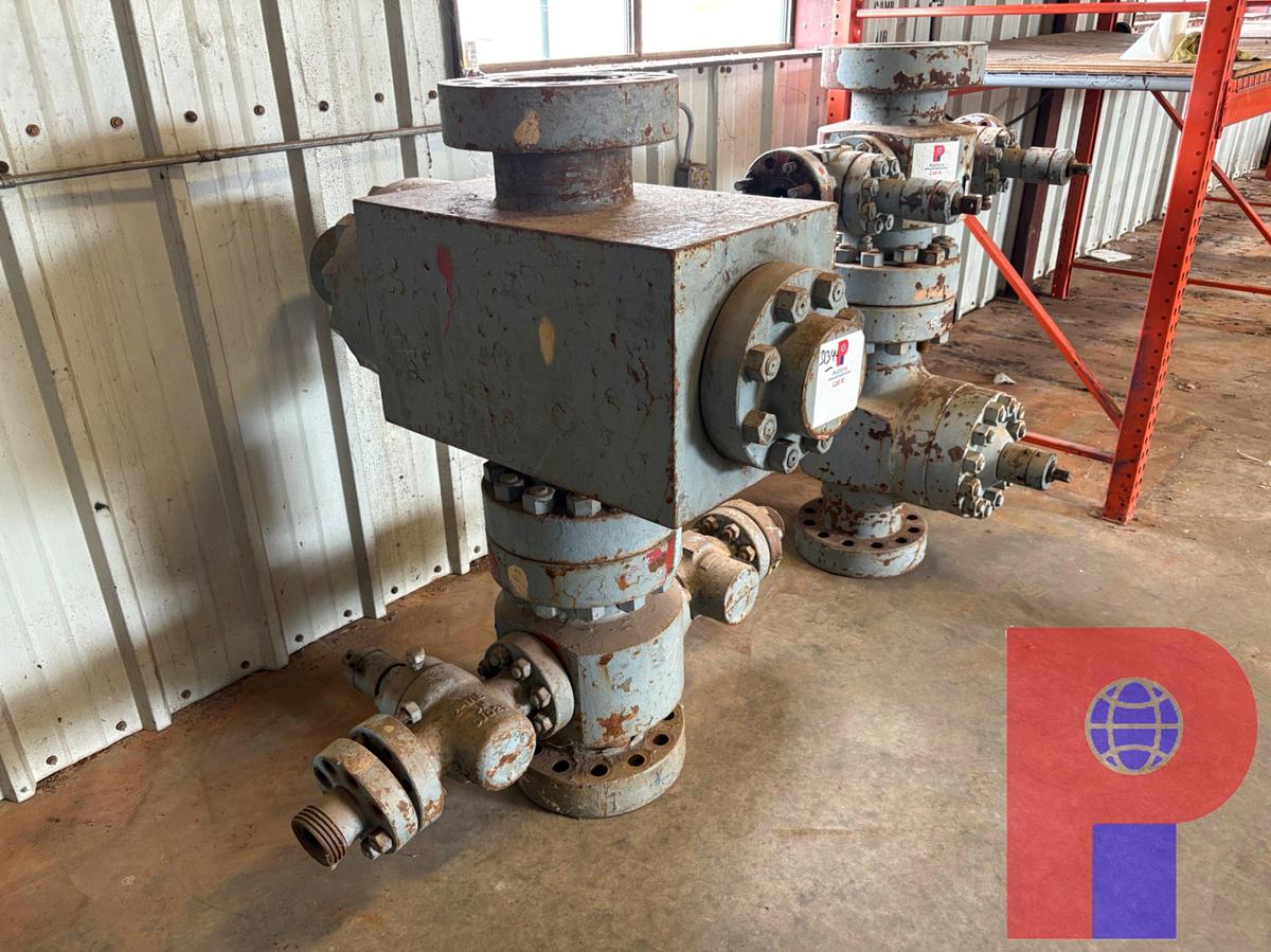 Used 7-1/16” 10K FRAC VALVE W/ FLUID CROSS & (2) 2-1/16” 5K GATE VALVES