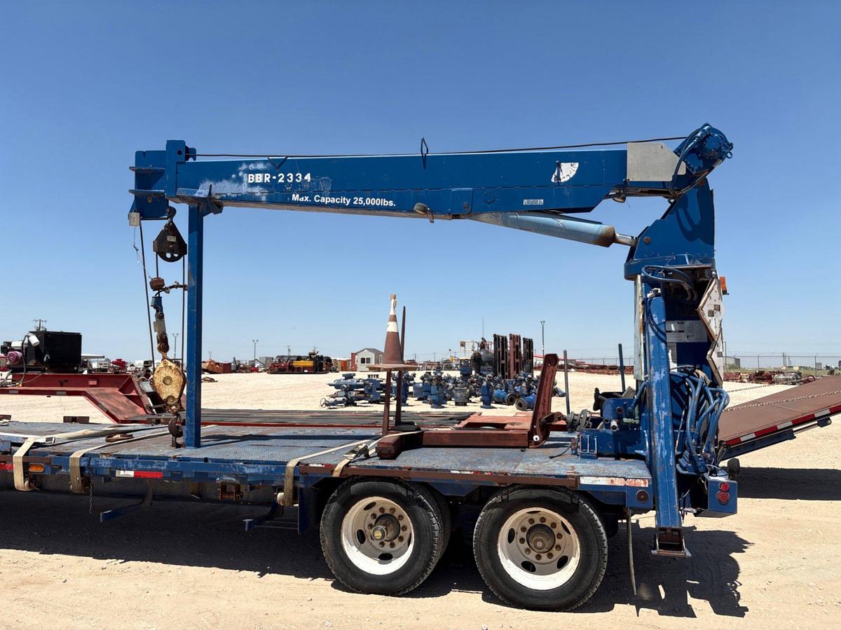 Used 44’ x 8’ t/a stepdeck trailer w/ National crane 638 25,000lbs crane