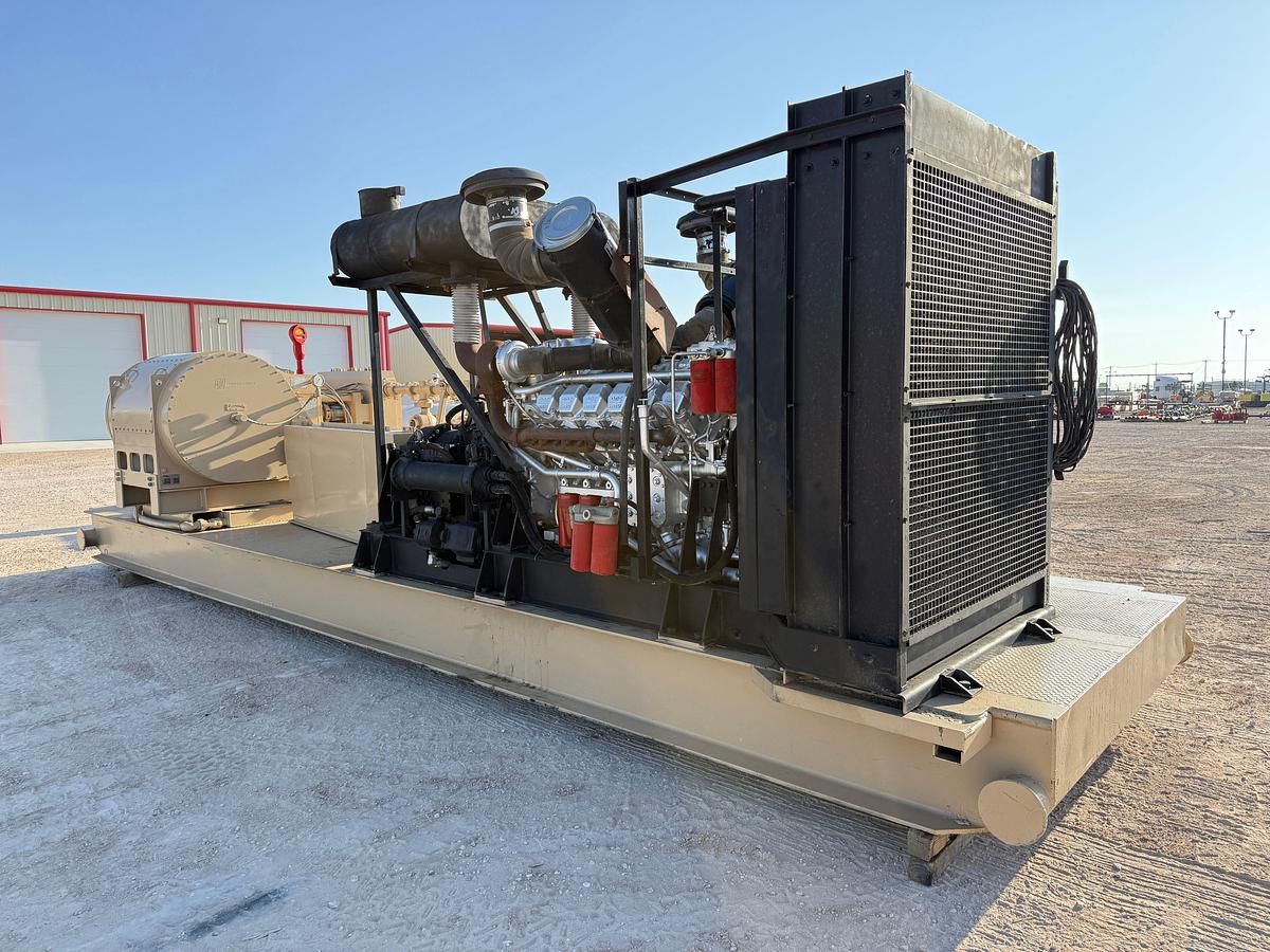 Used 2013 GARDNER DENVER GD-2250T 10K WP TRIPLEX PUMP (UNUSED REBUILD) P/B MTU 12V2000 1005-HP, SKIDDED
