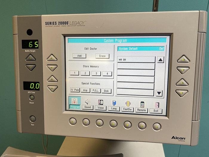 Used Alcon Legacy Series 20000 Phacoemulsifier Emulsifier Aspirator + Fußschalter, LHP005895