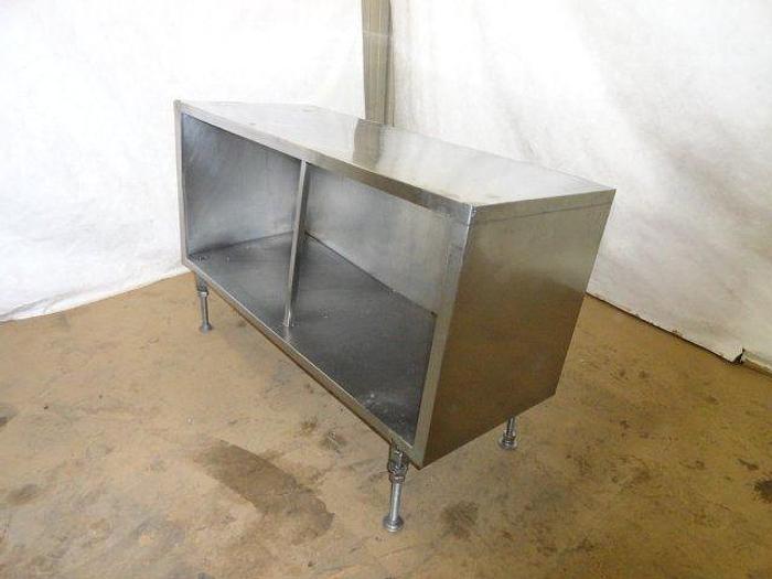 Used Stainless Steel Table w/Under Cabinets; 5'L x 2'W x 38"H