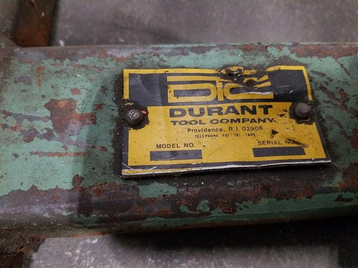 Used Durant 24" Stock Reel Payoff for feeding metal stock to power punch press