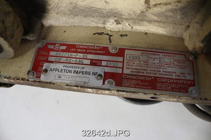 Used Cascade 45F-RC-03G Roll Clamp #32642