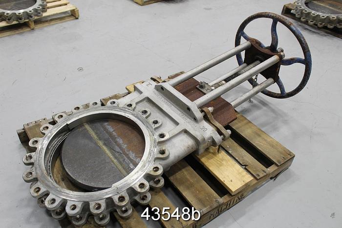 Used True Line 20" Hand Operated Knife Gate Valve #43548
