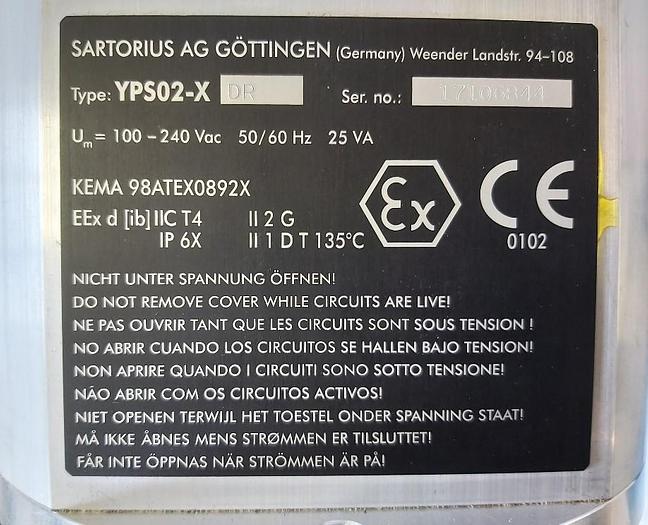 Netzgerät für Ex Bereich, YPS02 XDR, Sartorius,  neu