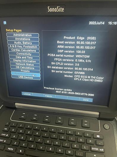 Gebraucht Sonosite Edge Ultraschallgerät inkl. 2 Sonden und Sony UP-D897 Drucker