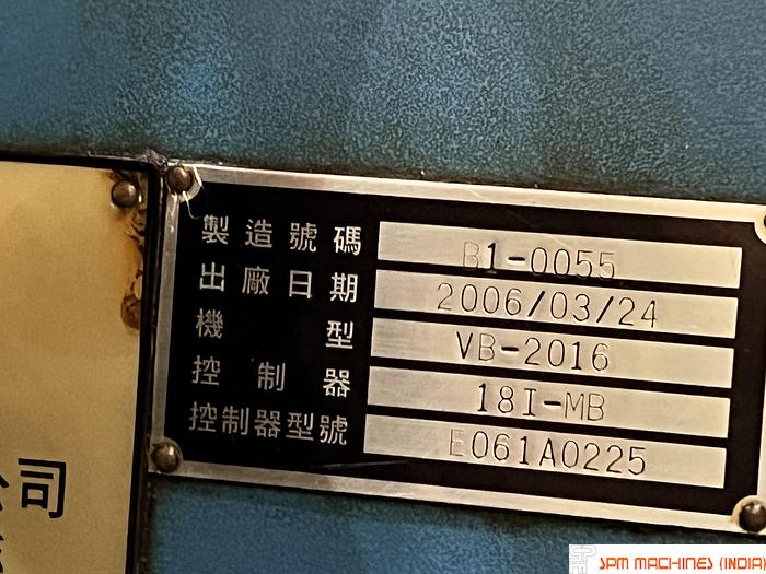 Used VisionWide Vtec VB 2016 Double Column VMC - Year : 2007