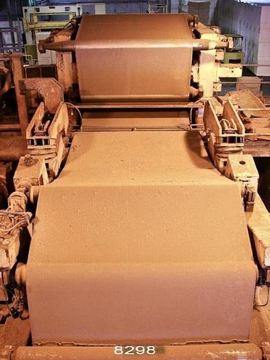 Used Fields & Boyd 805XLPT Wet Lap Machine, Capacity 400 Tds Tpd, Fields & Boyd Twin Wire Dewatering Press, 2-Meter, (3) Main Presses; 1500 Pli Each, Second Press 2400" Bellows (Added In 1988), Cutter Layboy #8298