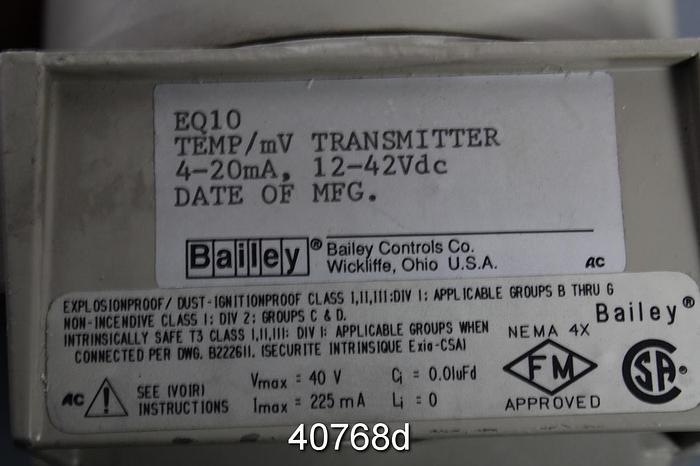 Unused Bailey EQ10 Temperature/MV Transmitter #40768
