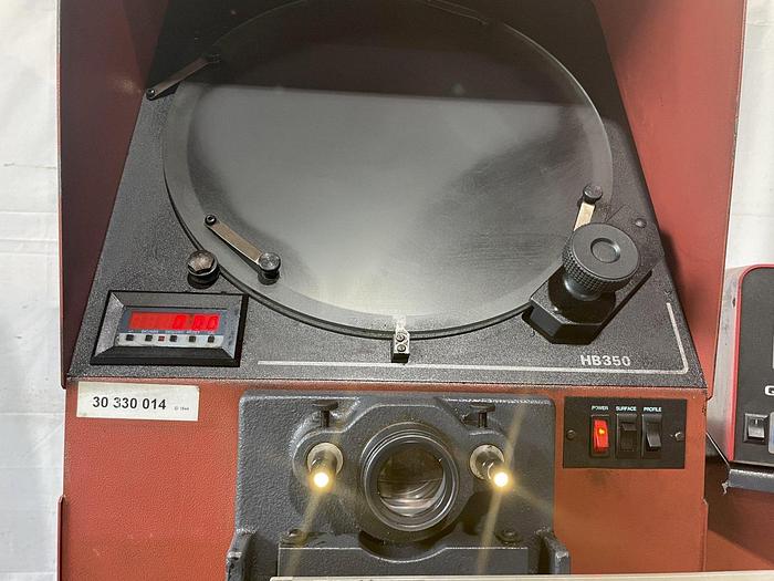 Used Starrett 14" Optical Comparator with Quadra-Chek 2000 Digital Read Out HB350