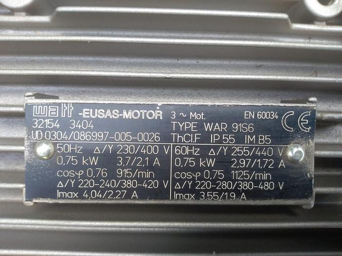 Getriebemotor HG 1LA 91S6, Watt, 24 U/Min, 0,75 KW, neuwertig