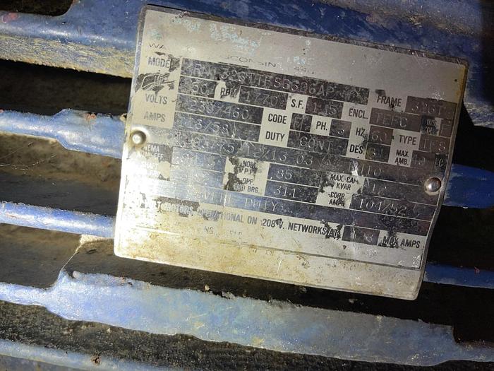 Used GOULD 3196 3X4-13 316 S/S CENTRIFUGAL PUMP WITH 50 HP MOTOR