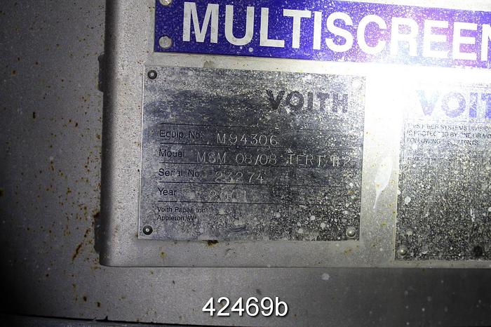 Used Voith MSS 08/08-FR Pressure Screen, Stai #42469