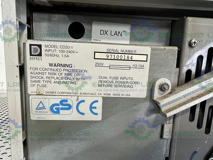 Used Dionex  CD20 Conductivity Detector.
