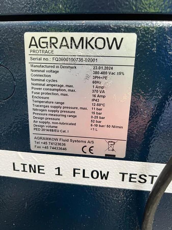 Used 2018 Agramkow Leak Detector Model Protrace
