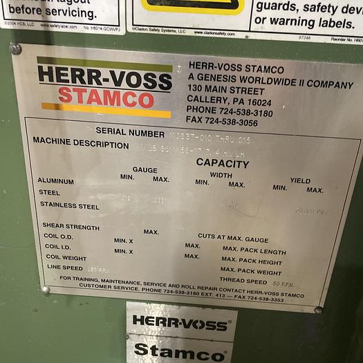 Used 2008 Herr-Voss Precision Leveler VMLA 54/.875 - 17/9 4Hi LH