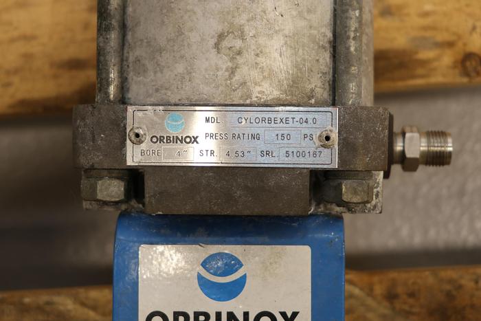 Used Orbinox 4" Air Operated Knife Gate Valve #44237