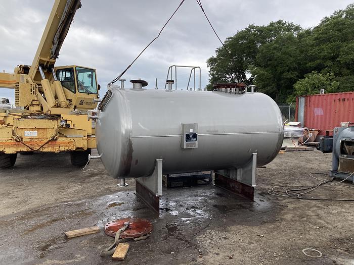 Used Used Crown Iron Works approximately 2000 gallon 904L stainless steel horizontal tank