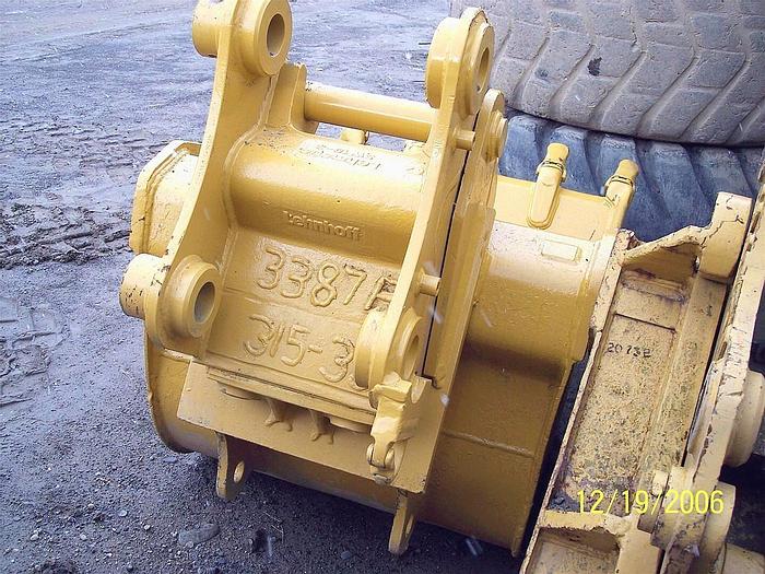 Used 38" USED BUCKET W/ LEHMATIC MFG QUICK COUPLER, 70mm PINS
