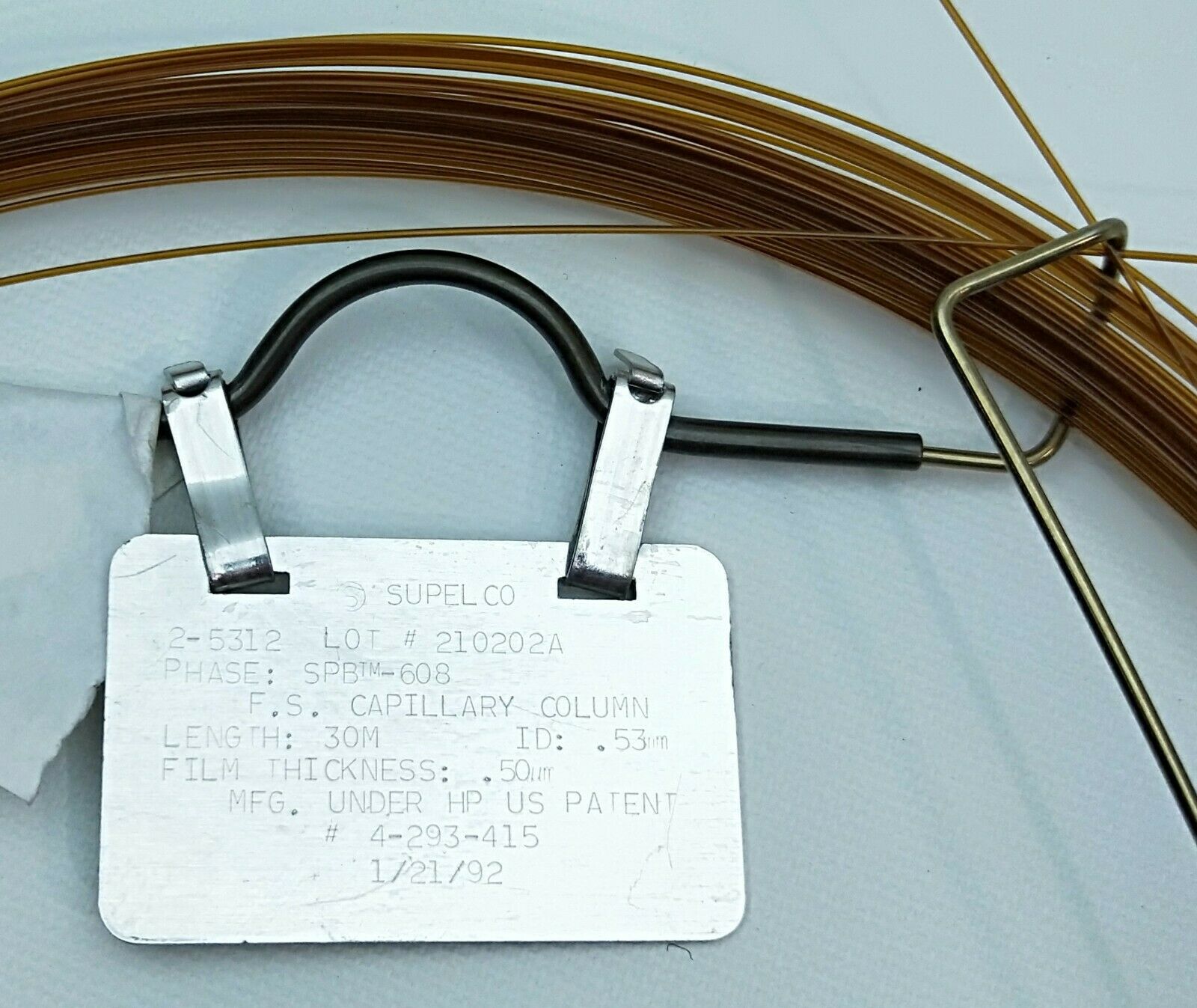 Used Supelco SPB-608 (2-5312) Capillary Column (30M x 0.53mm x 0.5µm)