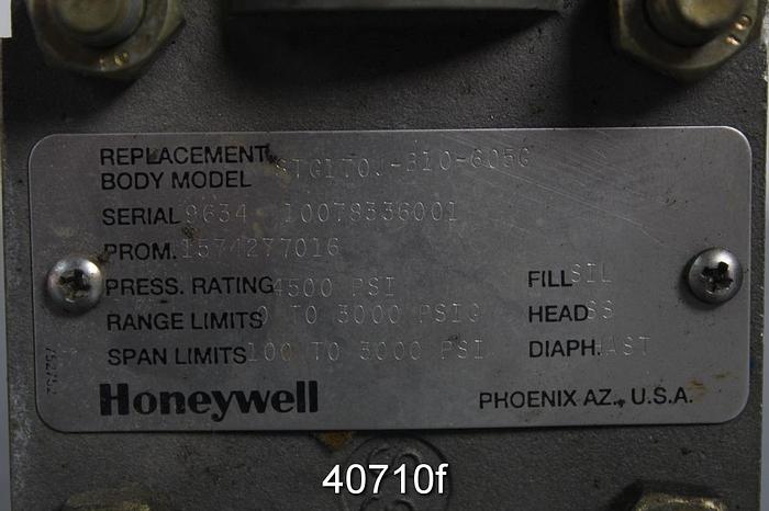 Used Honeywell Series 900 Pressure Transmitter, Model STG170-F1G-0000-MB.SM.F1D3-645G #40710