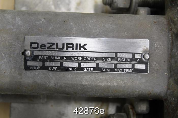 Used Dezurik 10" Hand Operated Knife Gate Valve #42876