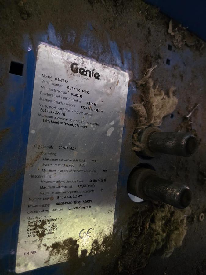 Gebruikt 2015 Genie Gs2632 10mtr werkhoogte