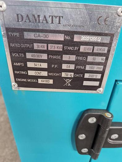 Deutz Damatt Generator CA-30 41kva aggregaat