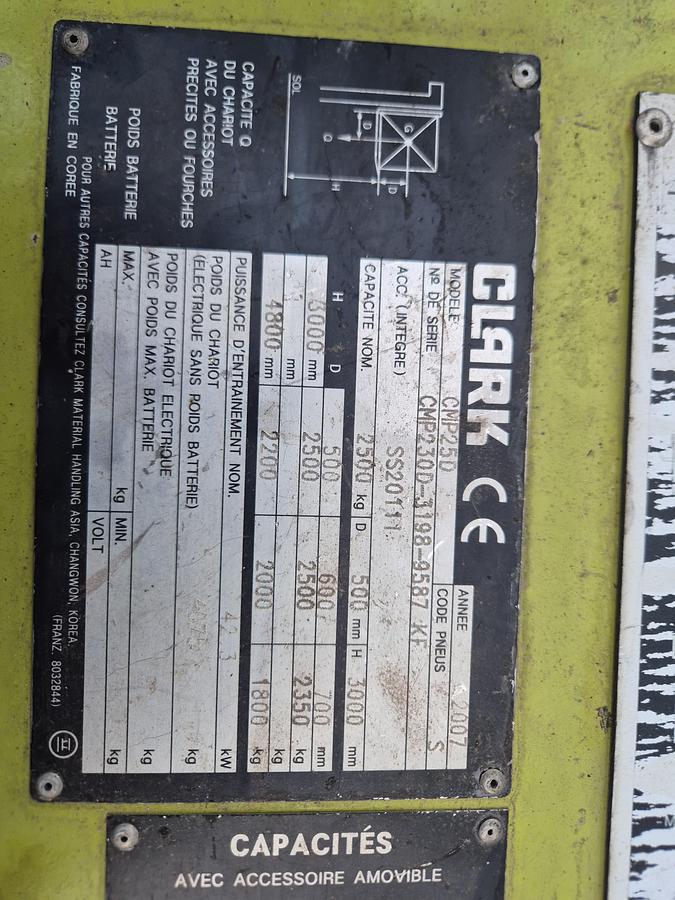 Gebruikt 2007 Clark Cmpd25 2.5t diesel