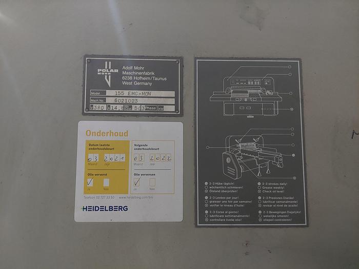 Gebraucht Guillotine Cutter Polar 155 EMC Monitor