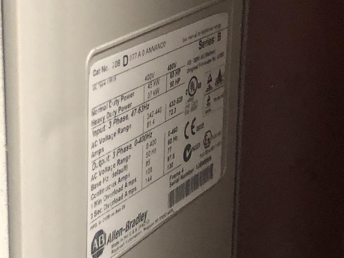 Used ALLEN BRADLEY CENTERLINE MCC SECTION WITH POWERFLEX DRIVES