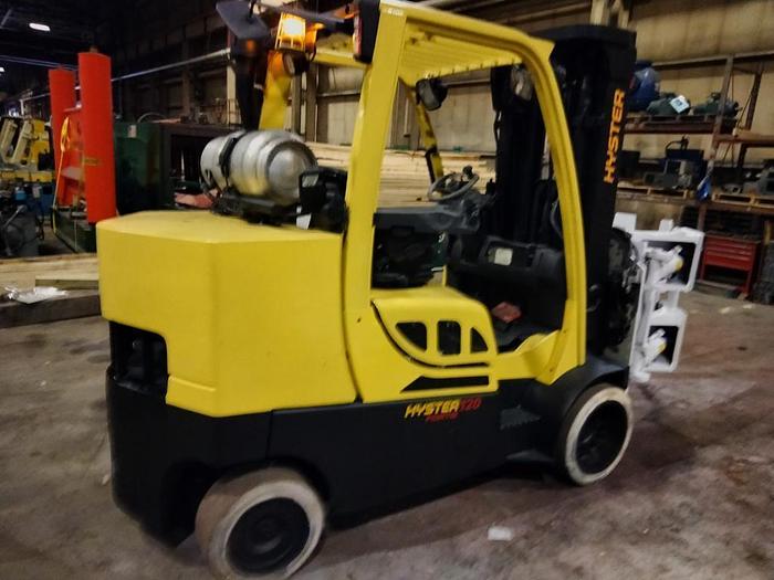 Used 12,000 POUND HYSTER S120FTPRS PAPER ROLL SPECIAL FORKLIFT WITH 60" CASCADE CLAMP