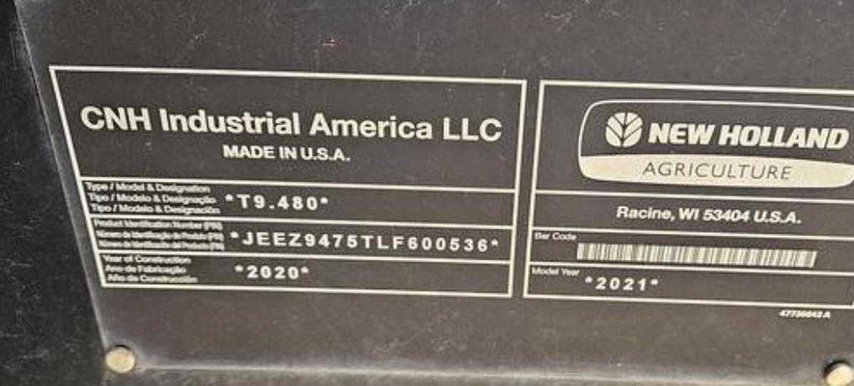 Used 2021 NEW HOLLAND T9.480
