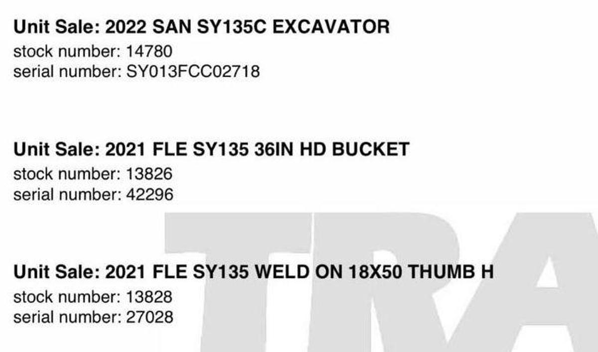 Used 2022 SANY SY135