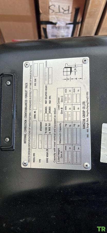 Used 2024 Hangcha CPYD25