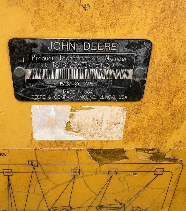 Used 2016 JOHN DEERE 1812C Scraper