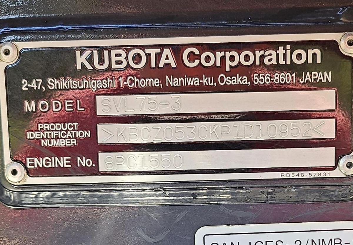 Used 2024 Kubota SVL75-3 Loader with Mulcher