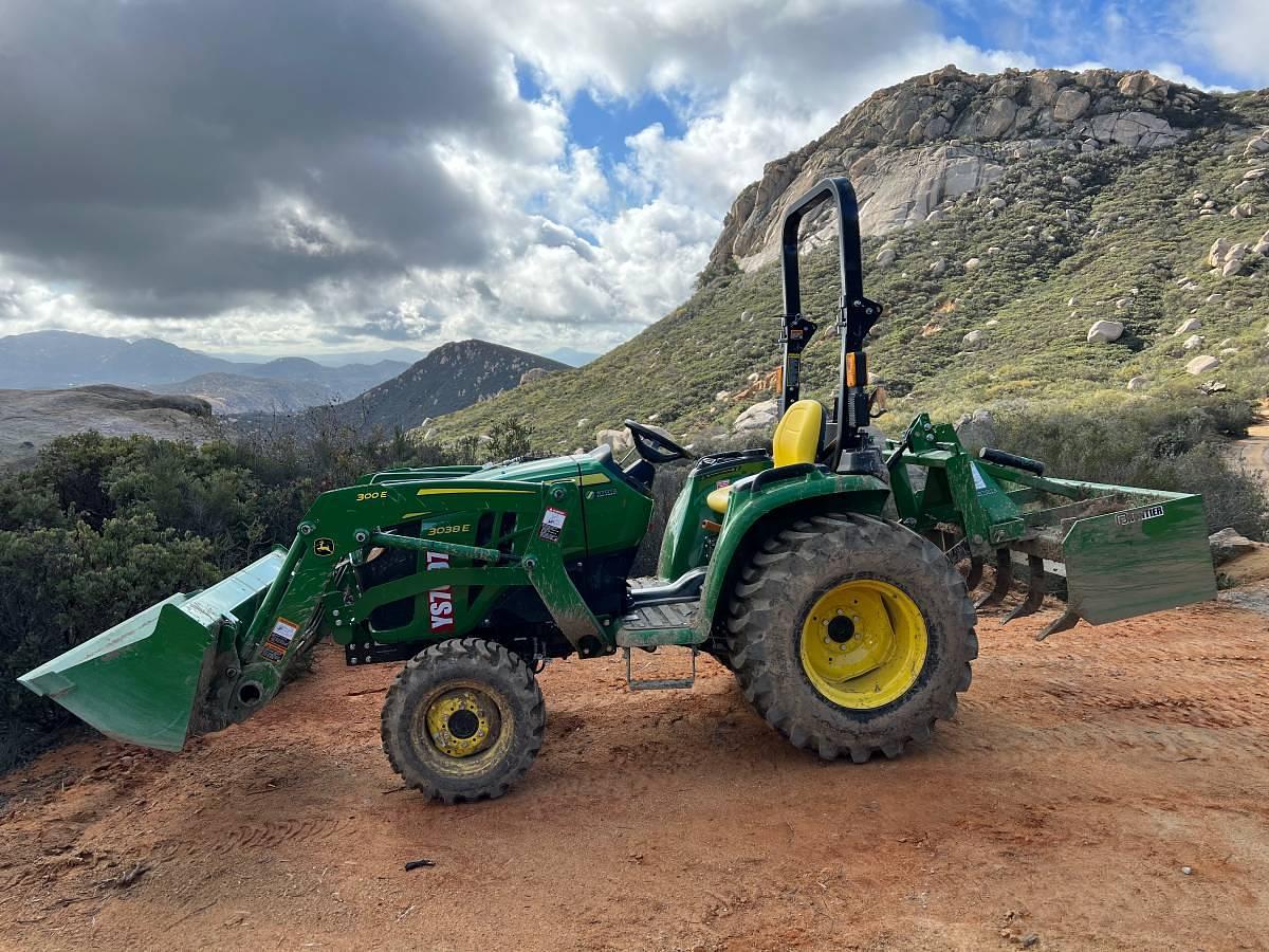Used 2023 John Deere 3038E Tractor with Loader and Box Blade
