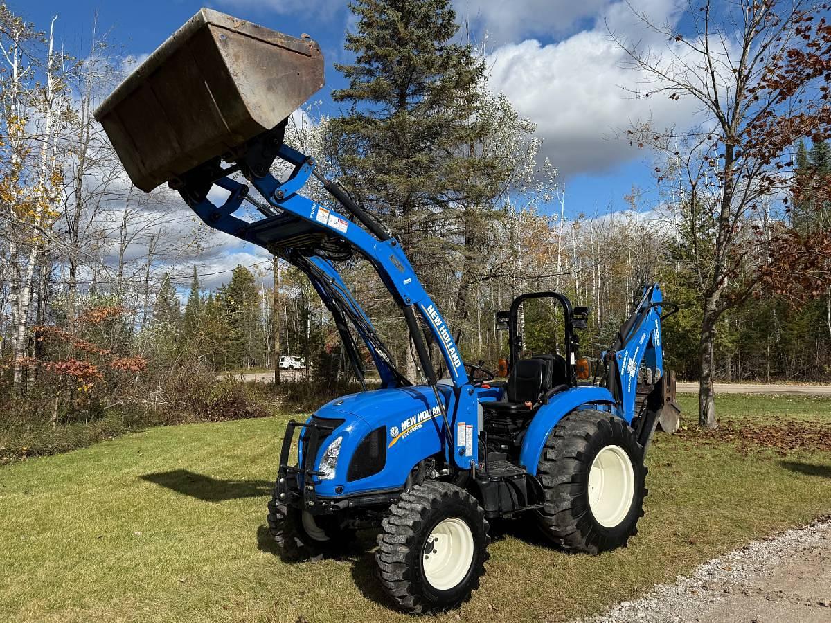 Used 2017 New Holland Boomer 55 W/ Backhoe and Brush Hog