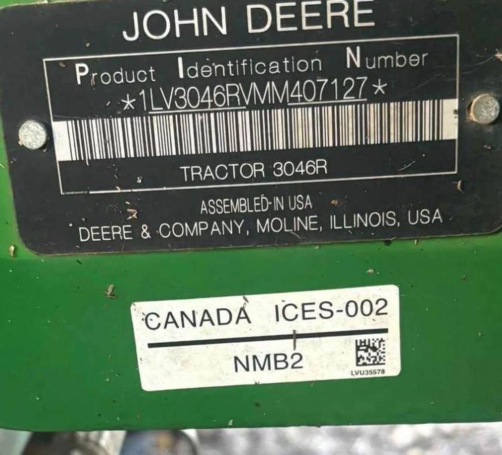 Used 2021 John Deere 3046R Tractor