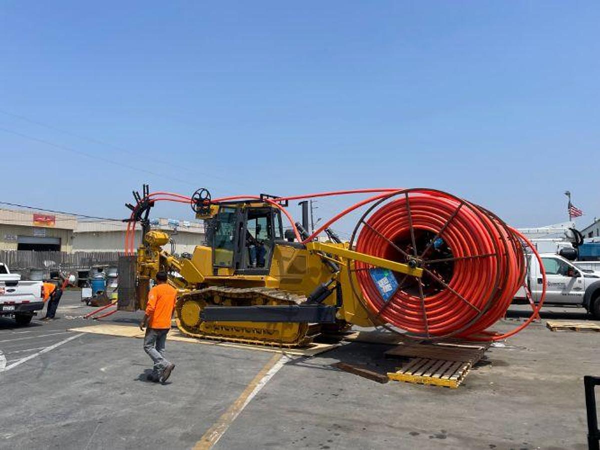 Used 2022 Bron Y3 V100 Plow attached to a 2009 John Deere 850JR Dozer
