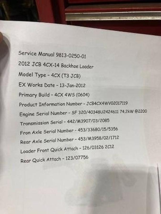 Used 2012 JCB 4CX-14