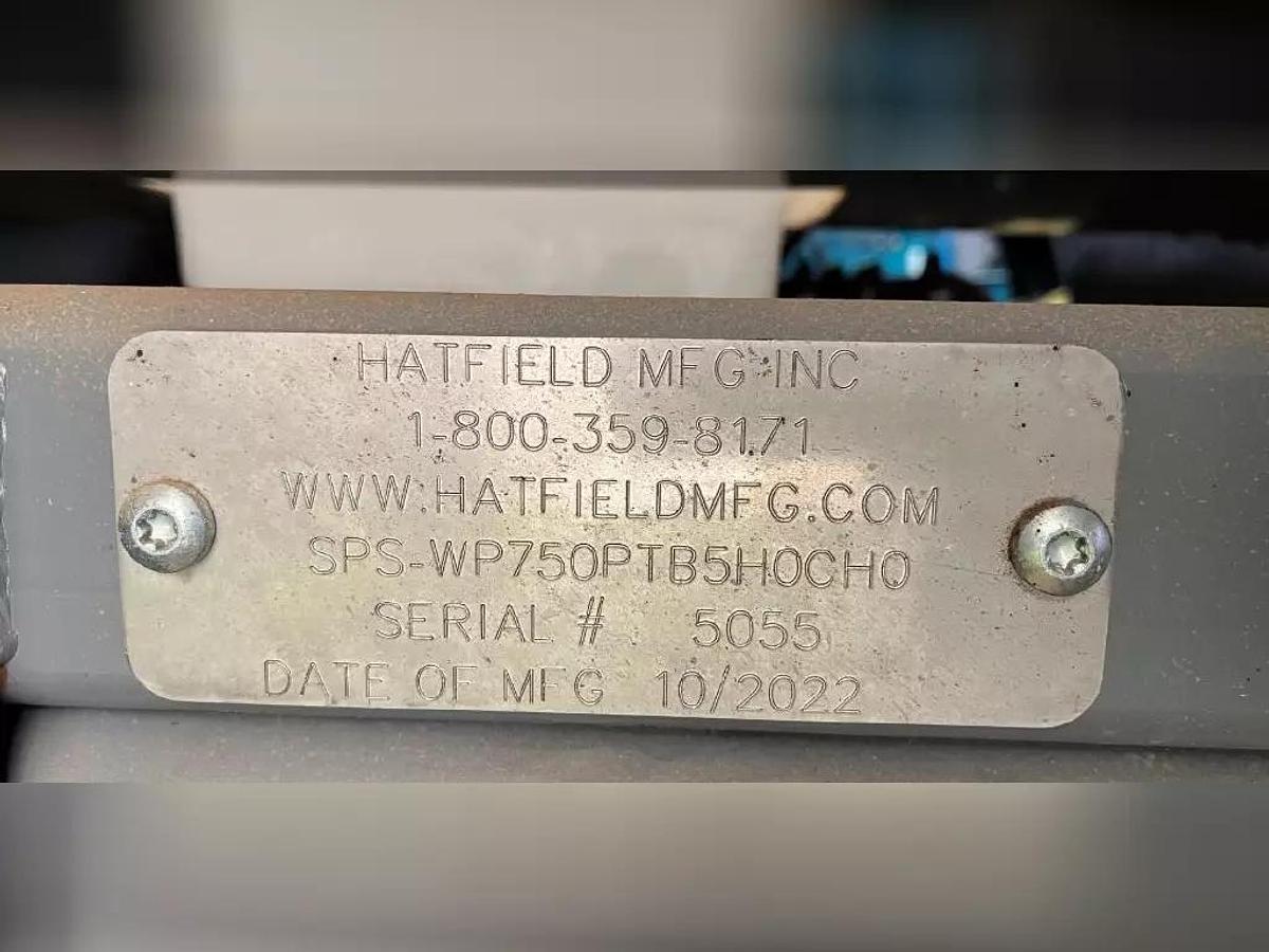 Used 2022 Hatfield Manufacturing Inc SPS-WP750PTB5H0CH0