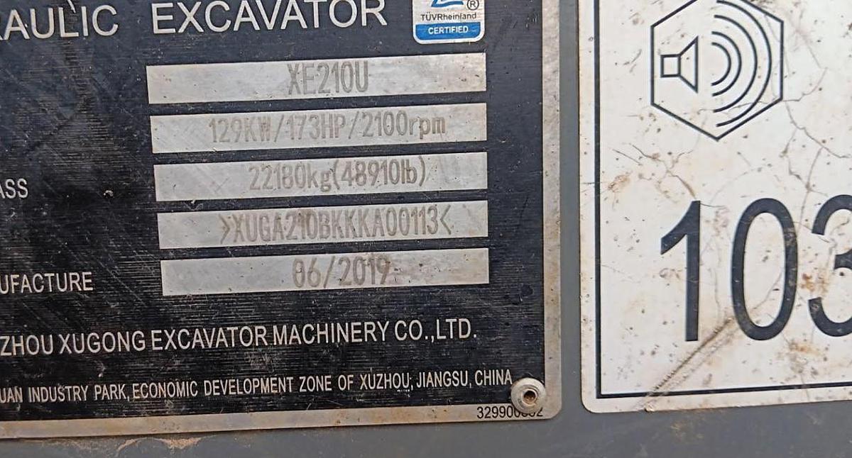 Used 2019 XCMG XE210U