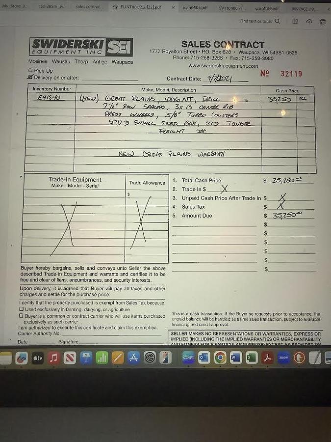 Used 2021 Great Plains 1006NT No Till Drill