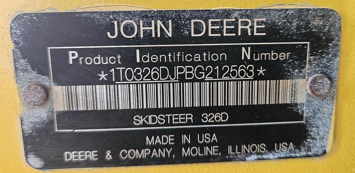 Used 2011 John Deere 326D Skid Steer Loader